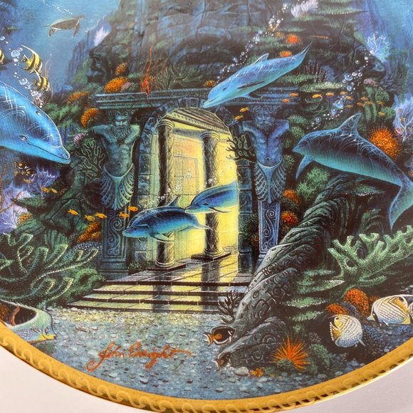 Undersea Visions Temple of Treasures Plate 1014A 1995 - Picture 3 of 7